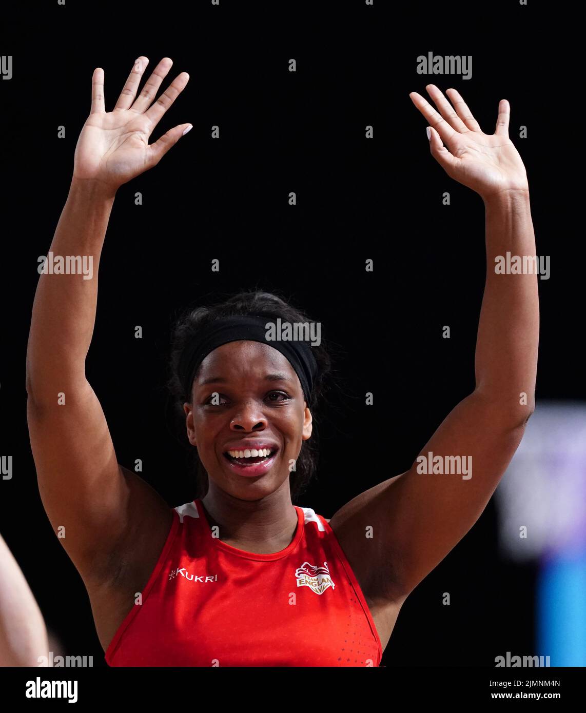 England's Eboni Usoro-Brown looking emotional after Netball - Bronze Medal at Alexander Stadium on day ten of the 2022 Commonwealth Games in Birmingham. Picture date: Sunday August 7, 2022. Stock Photo