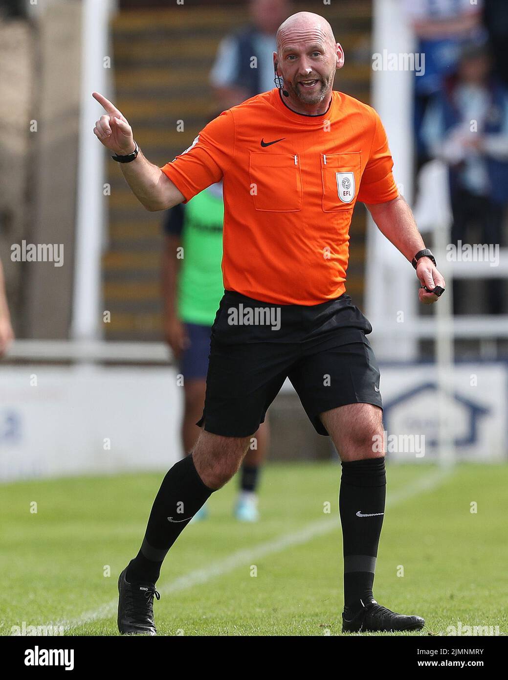 The match referee Bobby Madden during the Sky Bet League 2 match between Hartlepool United and AFC Wimbledon at Victoria Park, Hartlepool on Saturday 6th August 2022. (Credit: Mark Fletcher | MI News) Stock Photo