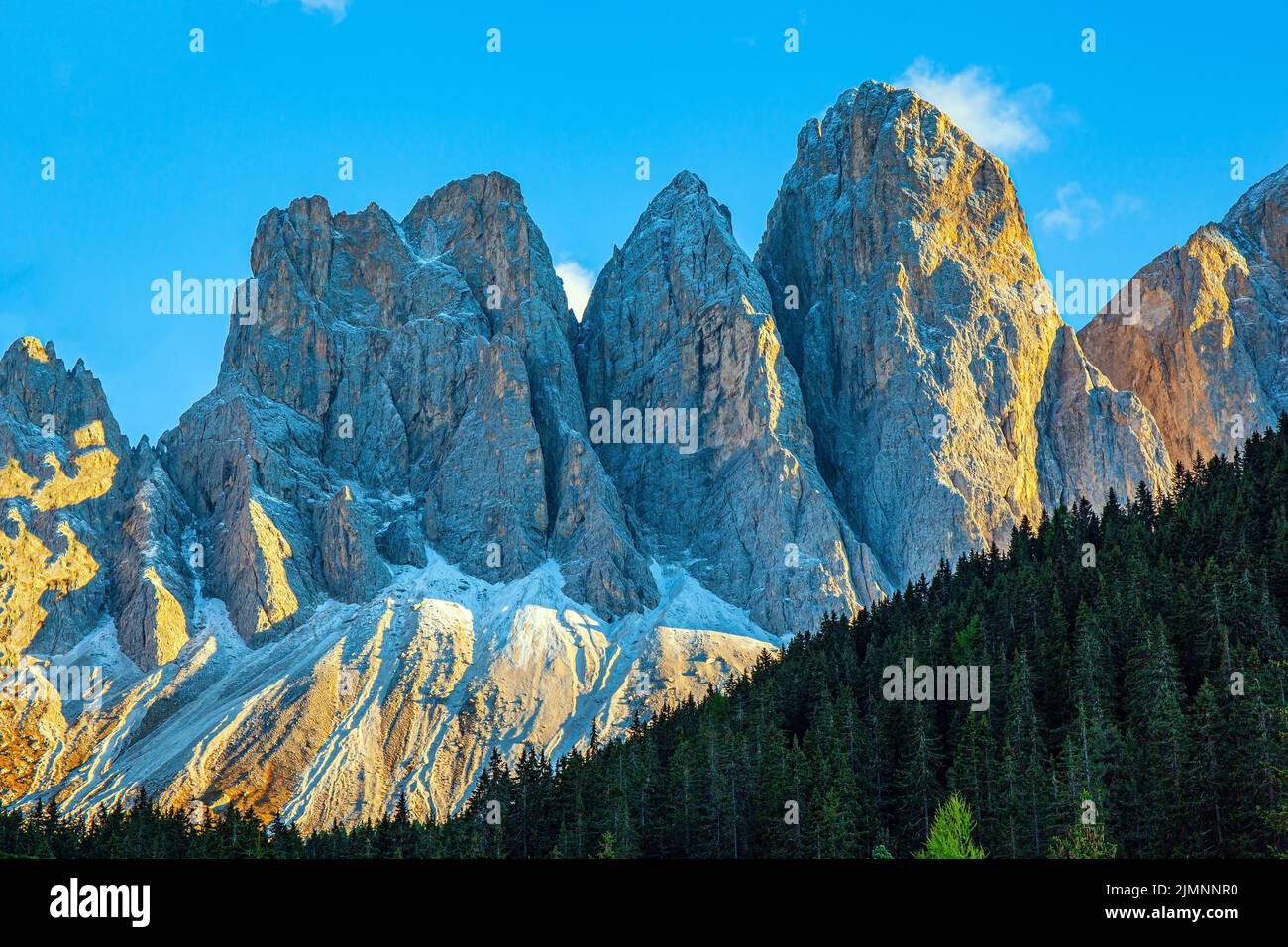 Dolomites on a sunny autumn day Stock Photo