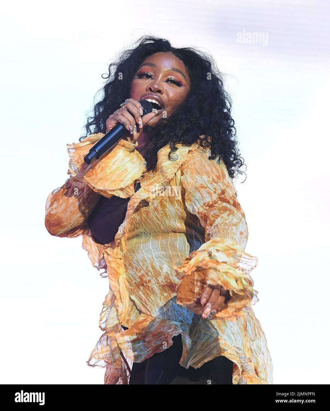 SZA performs during the 2022 Outside Lands Music and Arts Festival at Golden Gate Park on August 05, 2022 in San Francisco, California. Photo: Casey Flanigan/imageSPACE/MediaPunch Stock Photo