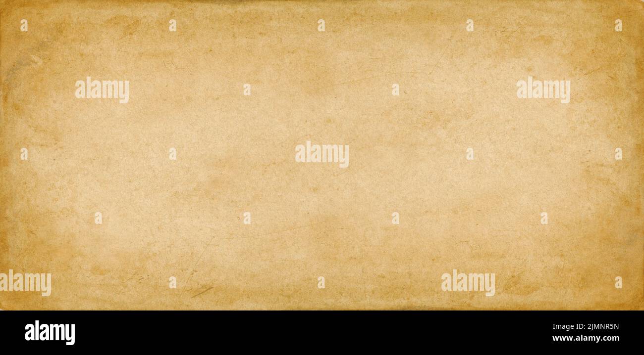 Old used paper texture. Horizontal banner Stock Photo