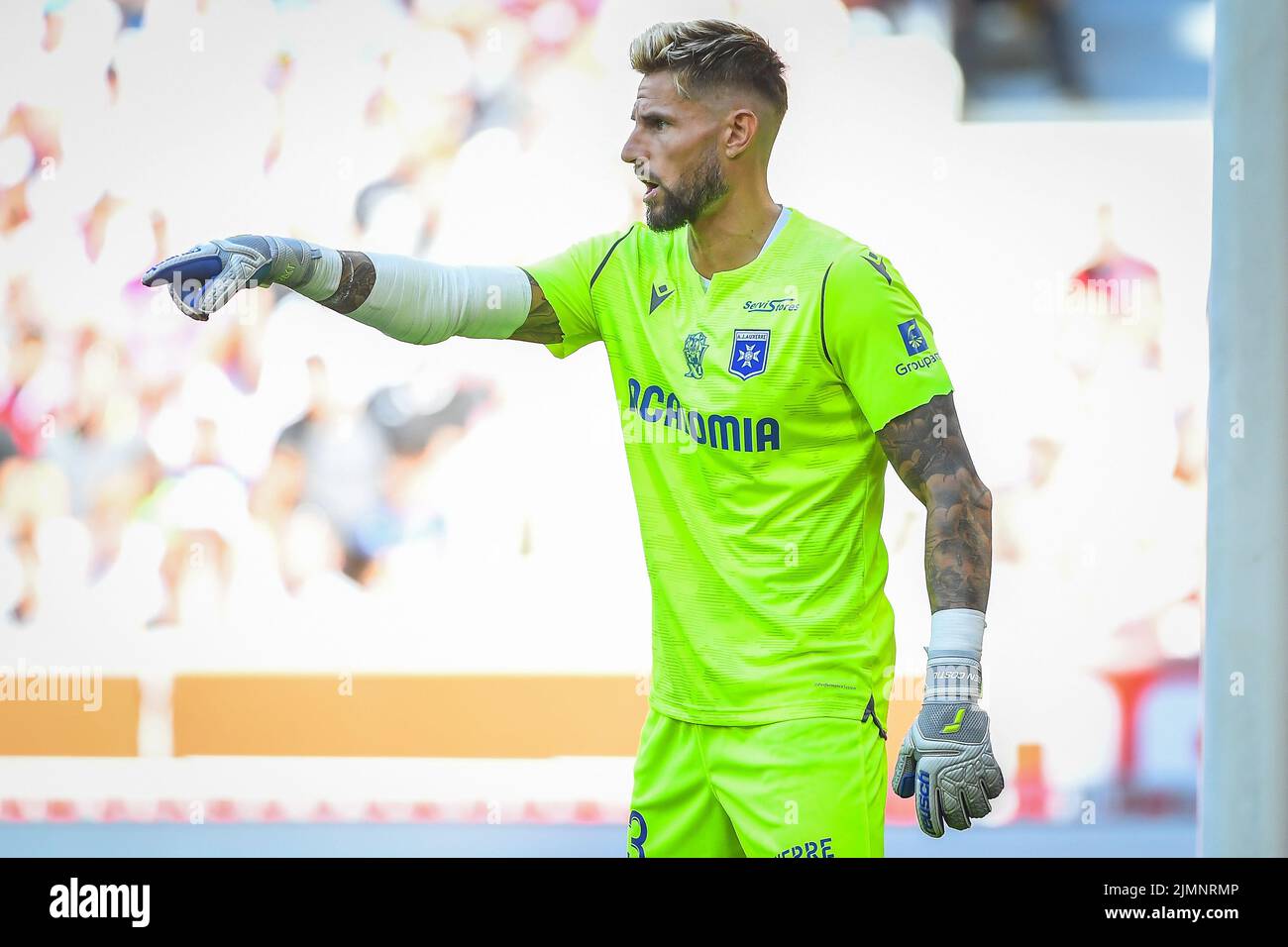 August 7, 2022, Rome, France: Benoit COSTIL of Auxerre during the French championship Ligue 1 football match between LOSC Lille and AJ Auxerre on August 7, 2022 at Pierre Mauroy stadium in Villeneuve-d&#39;Ascq near Lille, France - Photo Matthieu Mirville/DPPI/LiveMedia. (Credit Image: © Matthieu Mirville/LPS via ZUMA Press) Stock Photo