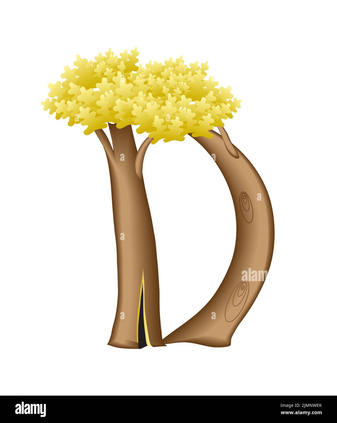 Letter in the form of tree Stock Photo