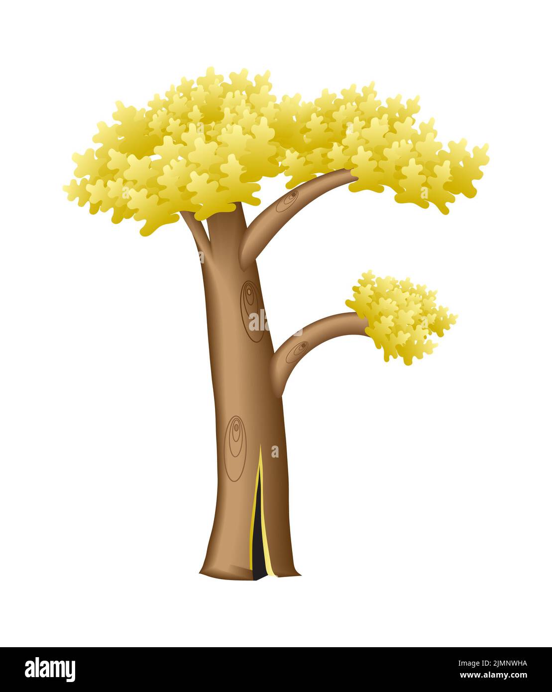 Letter in the form of tree Stock Photo