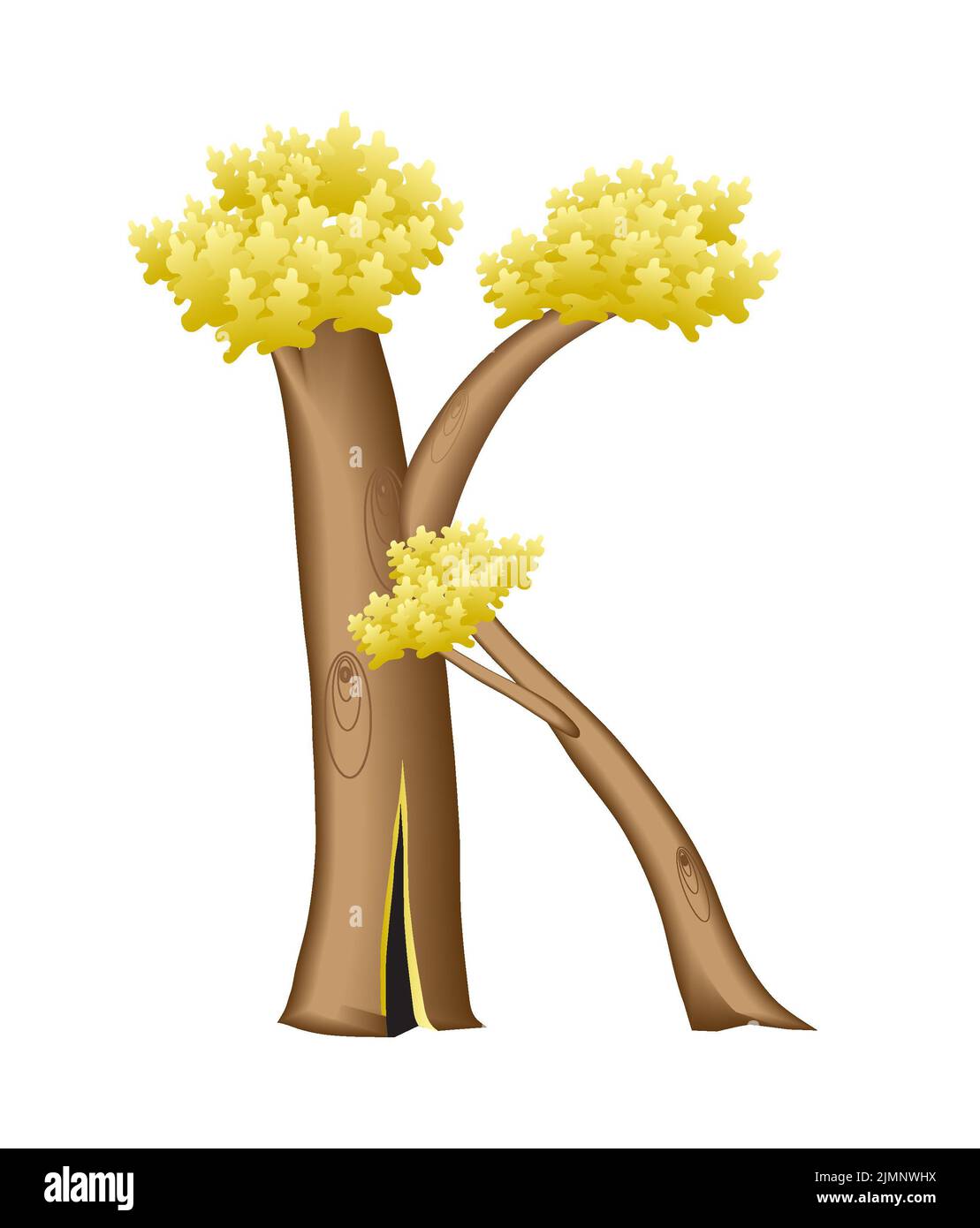 Letter in the form of tree Stock Photo