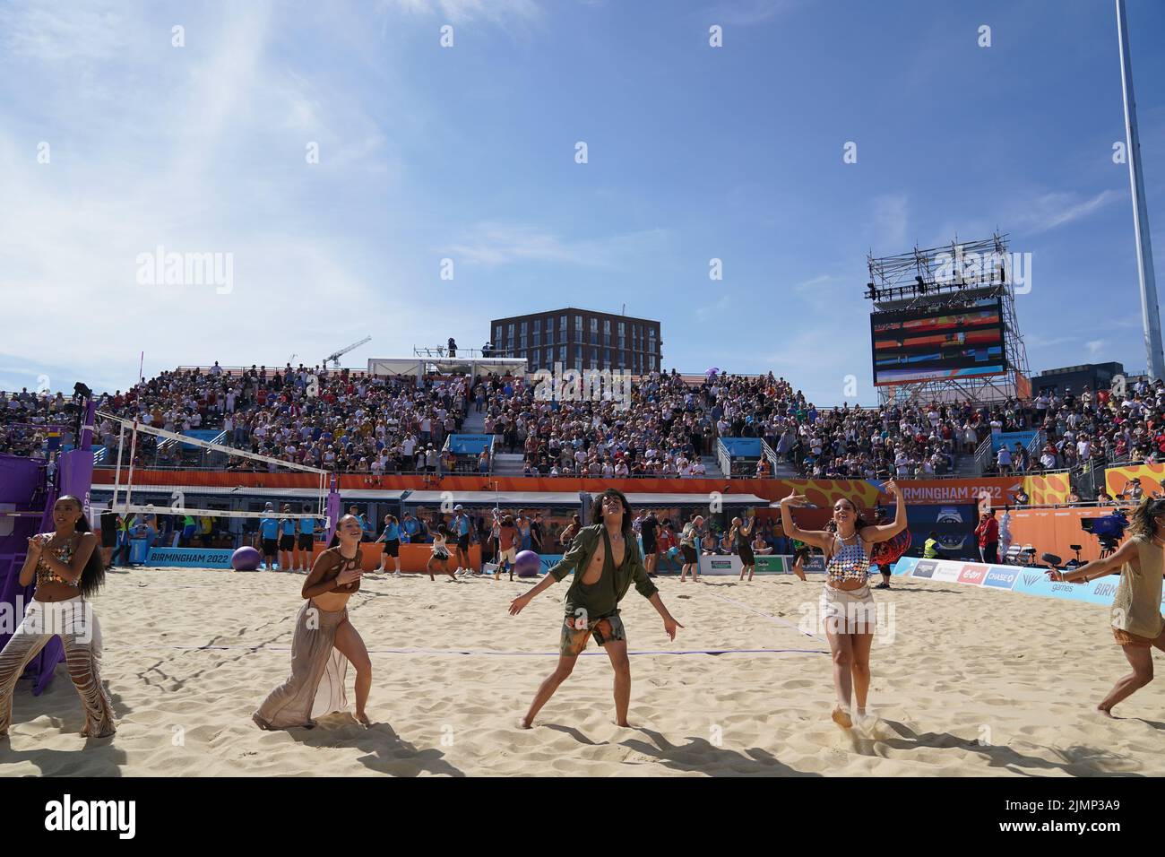 The Brum beach crew dancers perform at Smithfield on day ten of the 2022 Commonwealth Games in Birmingham. Picture date: Sunday August 7, 2022. Stock Photo