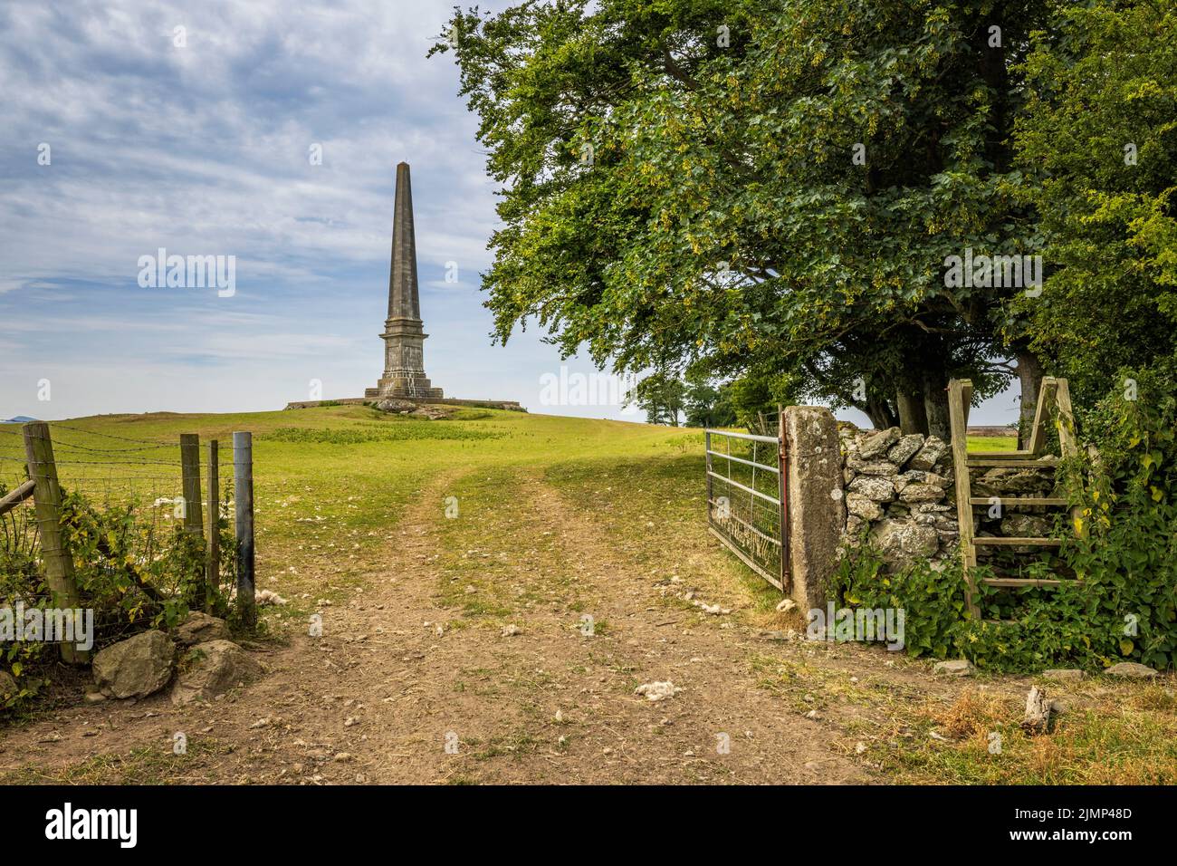 The Bulkeley Memorial on Baron Hill near Beaumaris, Isle of Anglesey, North Wales Stock Photo