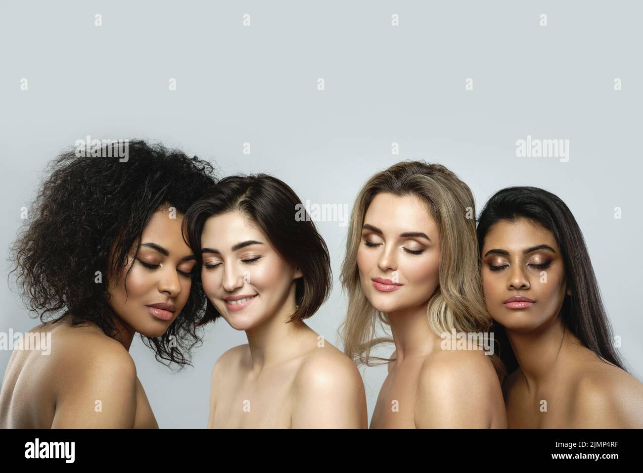 Group of beautiful women with a different ethnicity Stock Photo