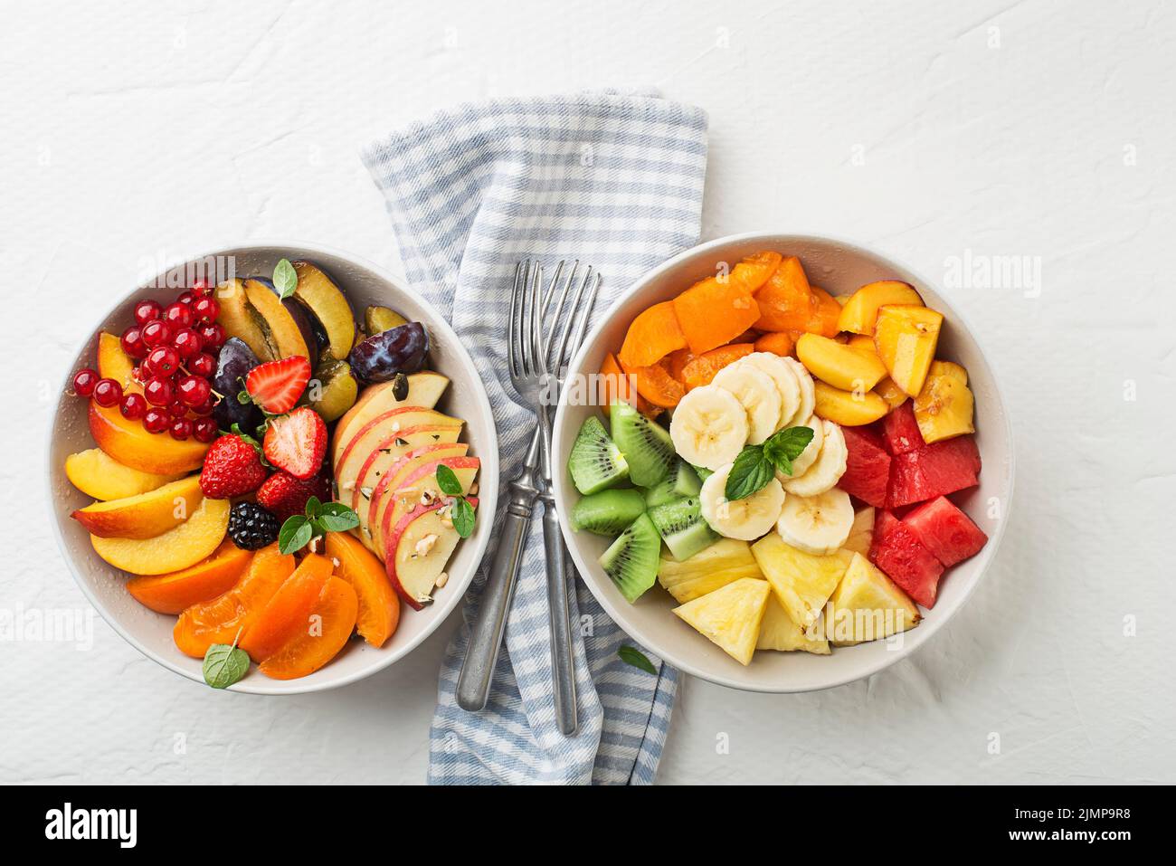 Fruit salad watermelon bowl apple hi-res stock photography and images ...