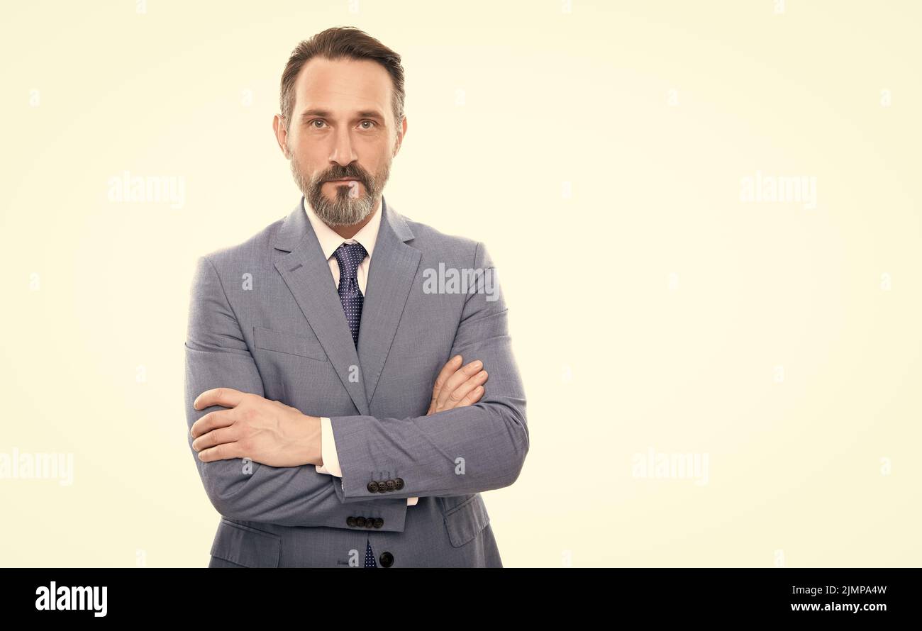 Confident boss graying hair hi-res stock photography and images - Alamy