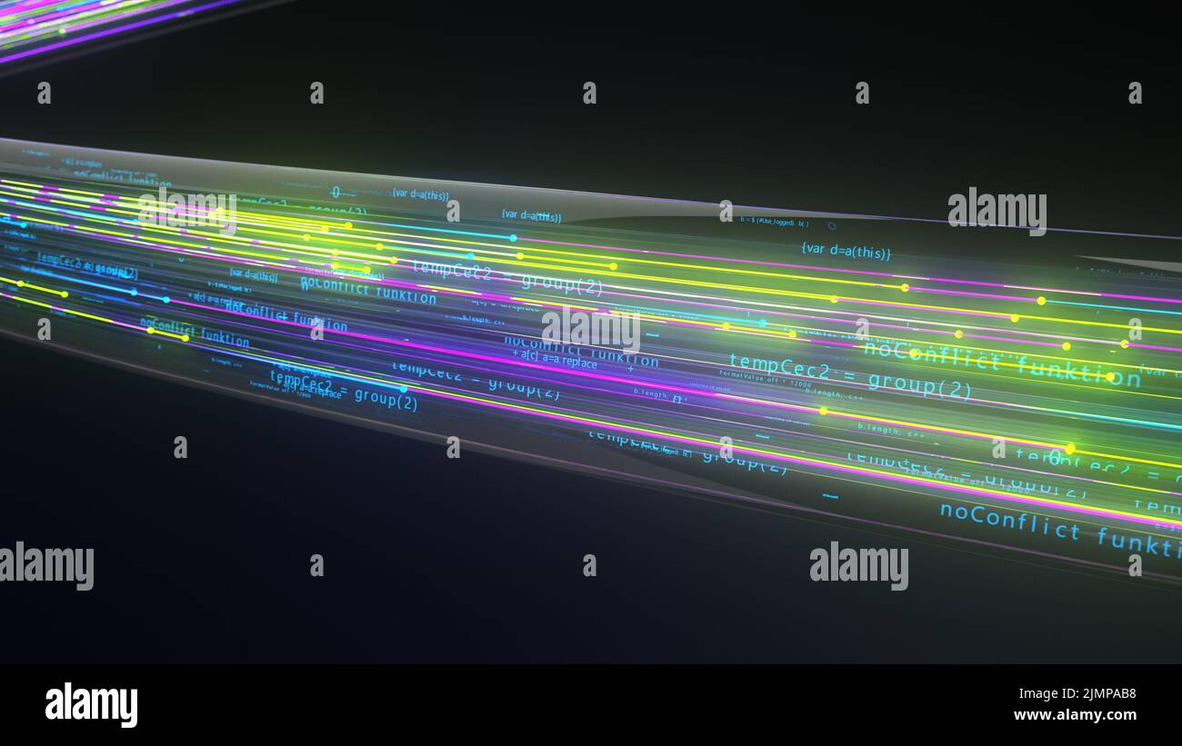 Optical Fiber Algorithm Streams Stock Photo Alamy