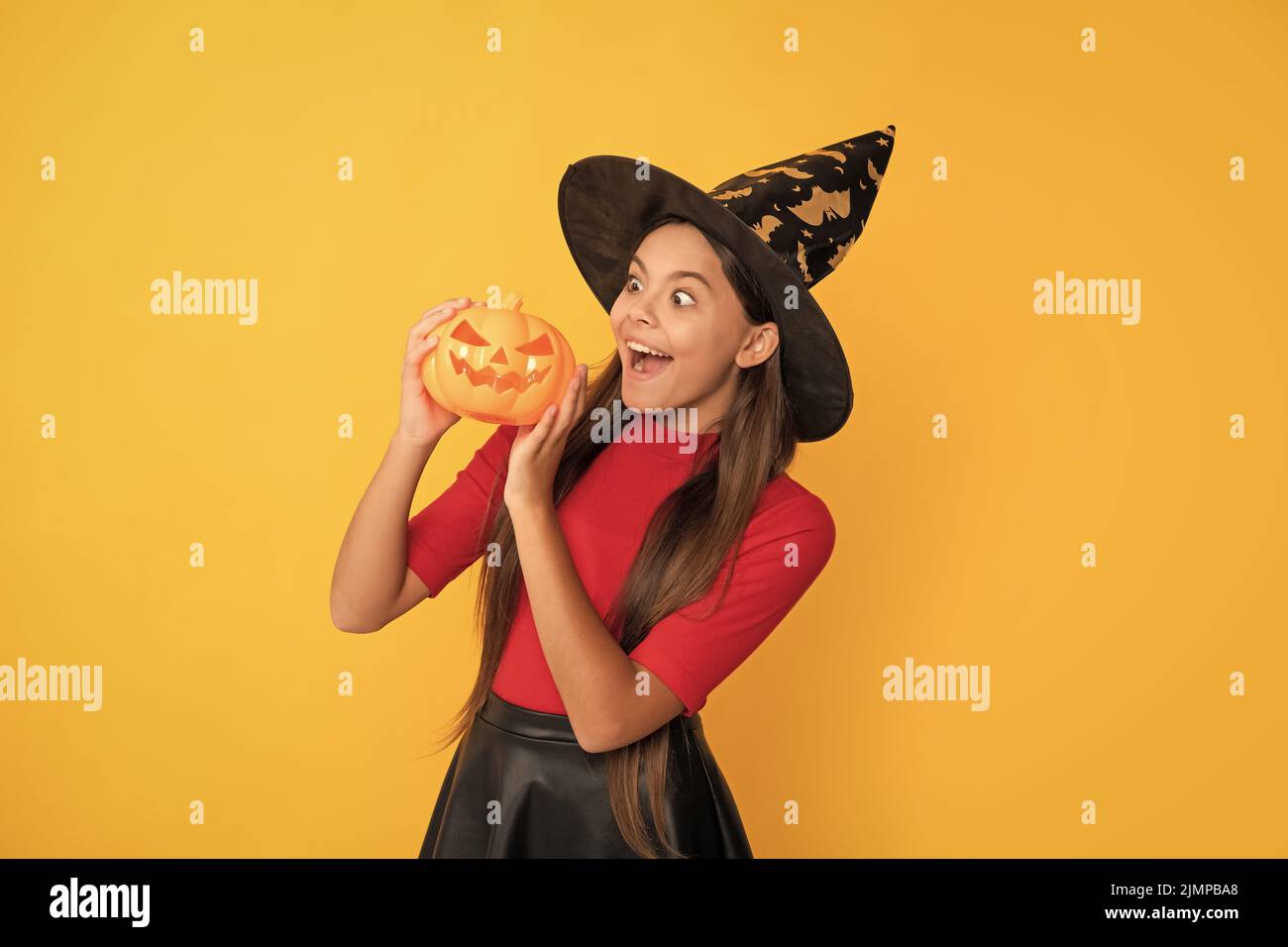celebrate autumn party holiday. childhood fun. witchery and witchcraft. Stock Photo