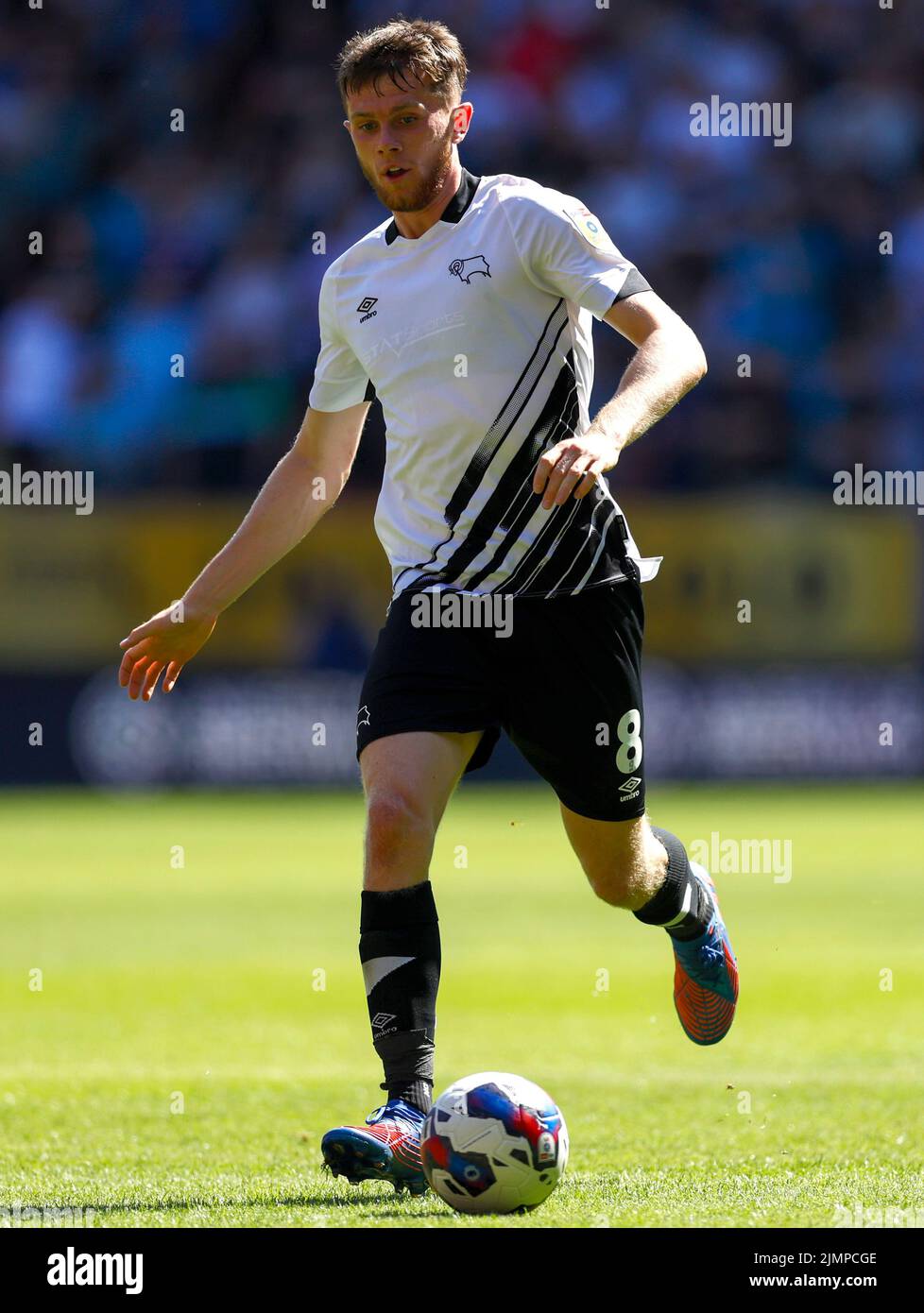 Derby County's Max Bird in action during the Sky Bet League One match at The Valley, London. Picture date: Saturday August 6, 2022. Stock Photo