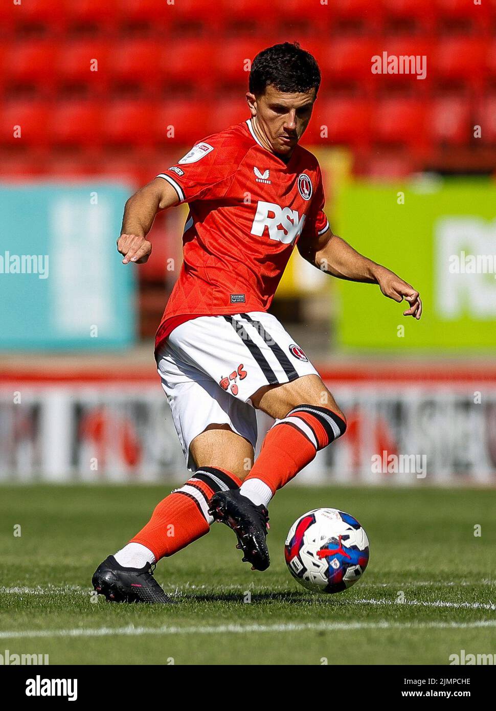 Charlton Athletic’s Albie Morgan in action during the Sky Bet League One match at The Valley, London. Picture date: Saturday August 6, 2022. Stock Photo