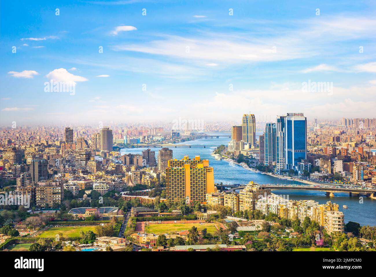 Cairo, the great egiptian capital city on Nile river Stock Photo Alamy