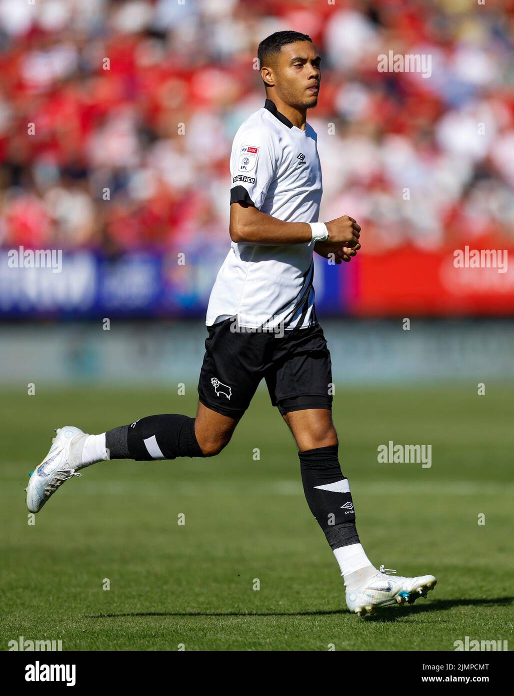Derby County’s Lewis Dobbin in action during the Sky Bet League One match at The Valley, London. Picture date: Saturday August 6, 2022. Stock Photo