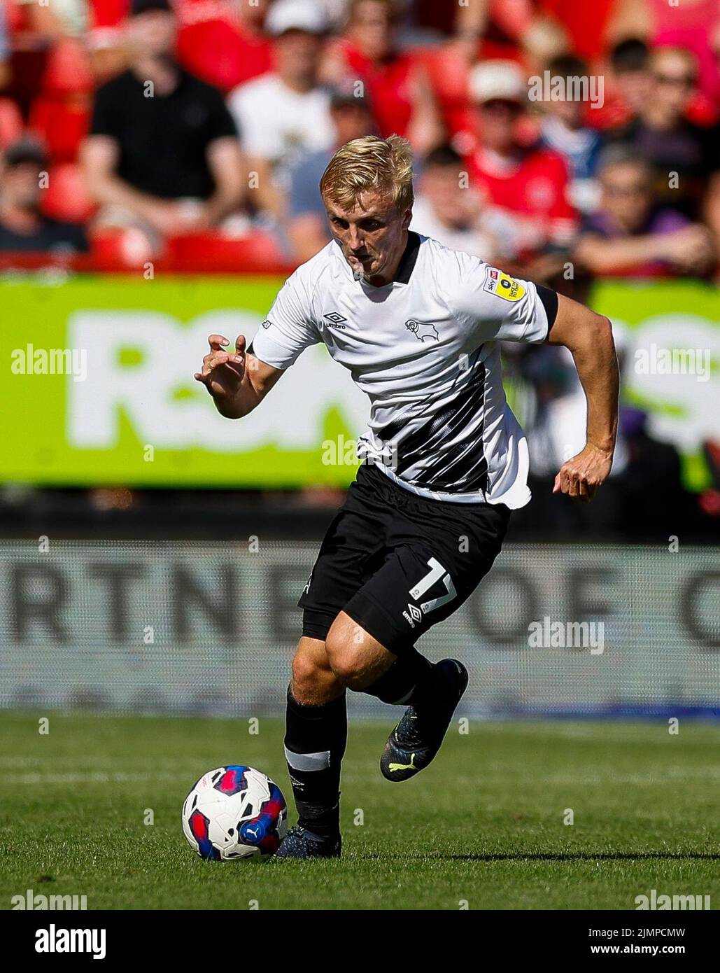 Derby County’s Louie Sibley in action during the Sky Bet League One match at The Valley, London. Picture date: Saturday August 6, 2022. Stock Photo