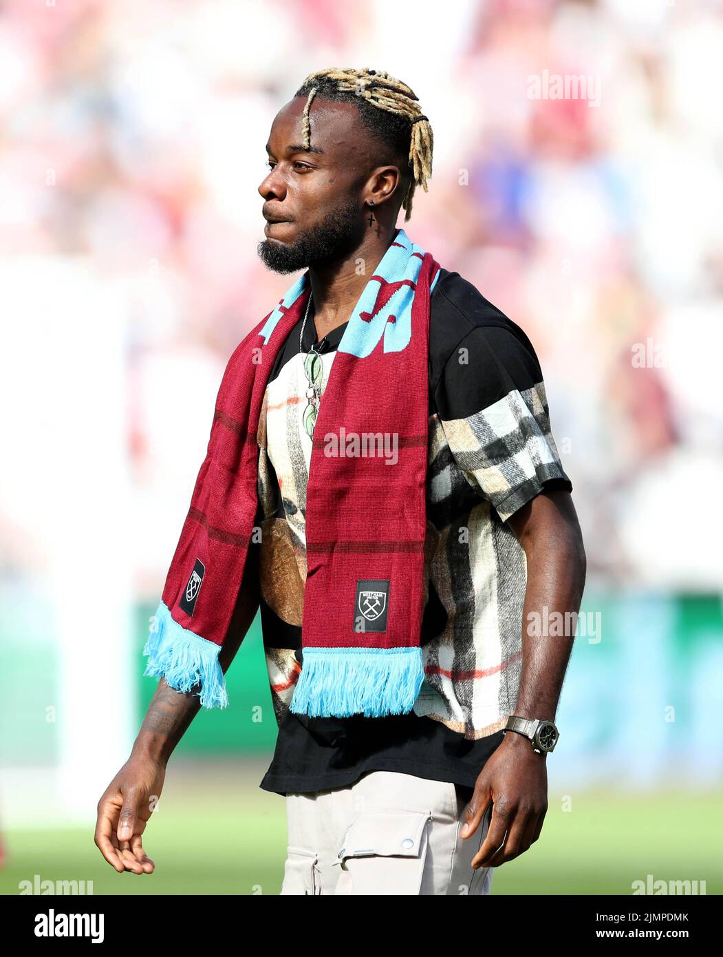 West Ham United's Maxwell is unveiled on the pitch after completing his moved from