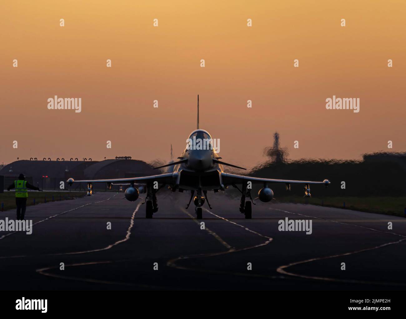 RAF Coningsby Scramble QRA NATO Jets in Defence of Ukraine and NATO Allies Stock Photo