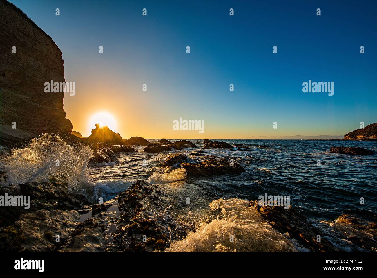 Spooner’s Cove at Montaña de Oro State Park at sunset Stock Photo Alamy
