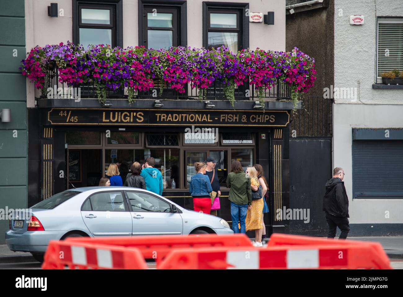 Limerick, Ireland 06August,2022 view of city, pab facade, store