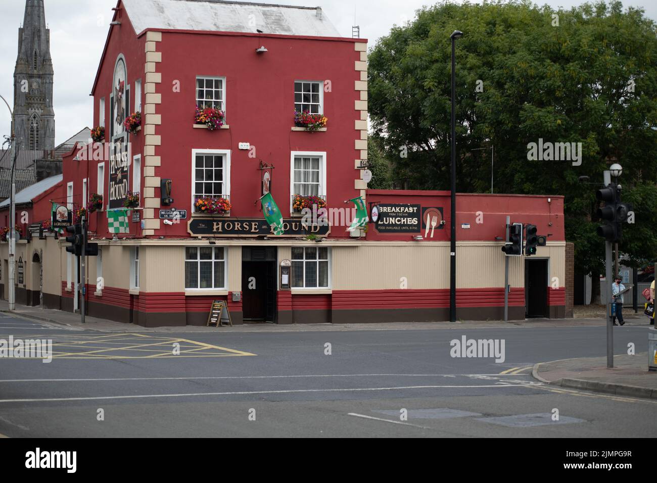 Limerick, Ireland 06August,2022 view of city, pab facade, store