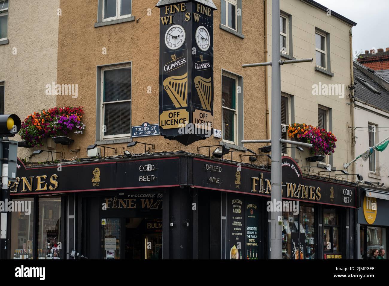 Limerick, Ireland 06August,2022 view of city, pab facade, store