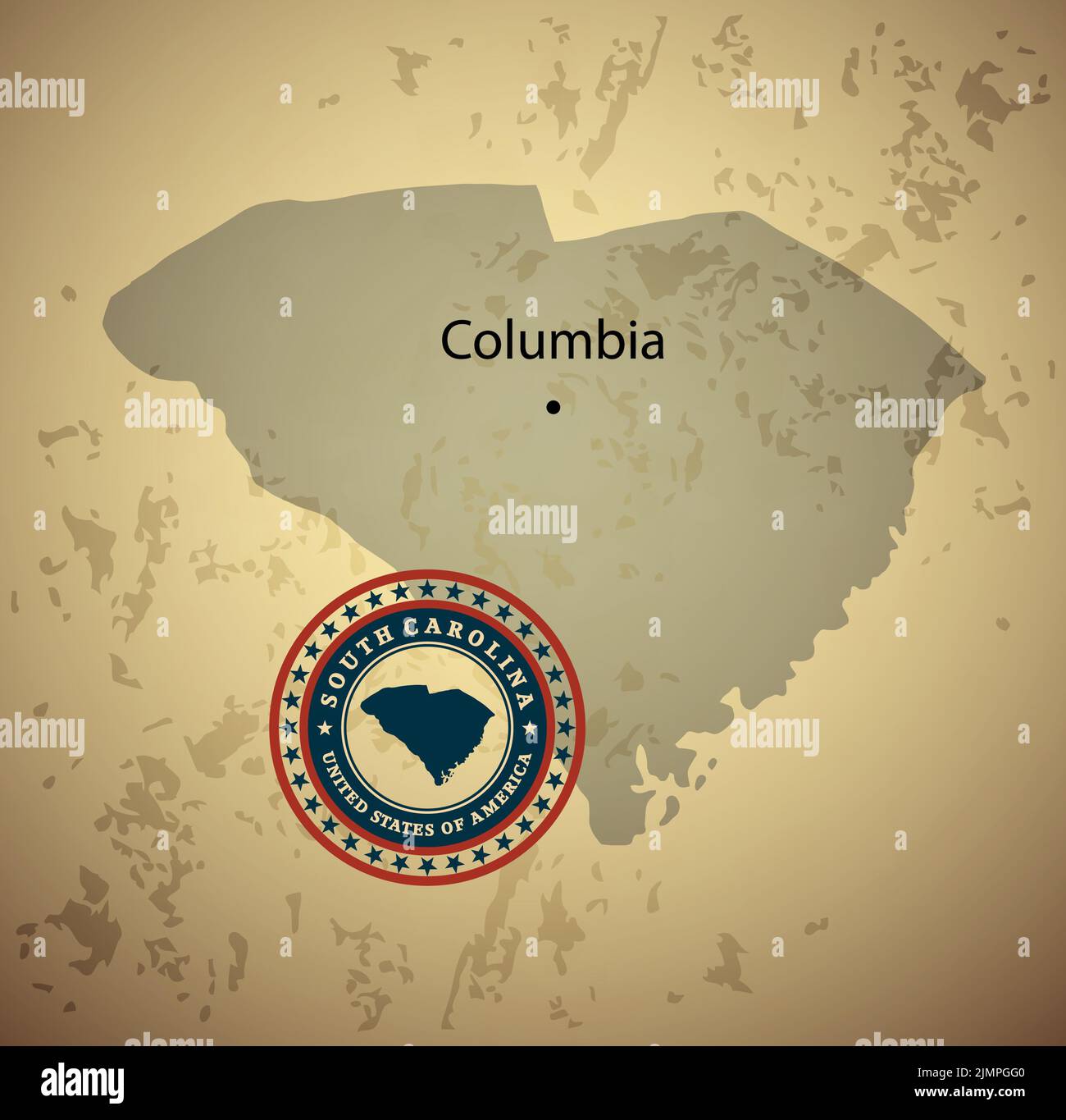 South carolina map hi-res stock photography and images - Alamy