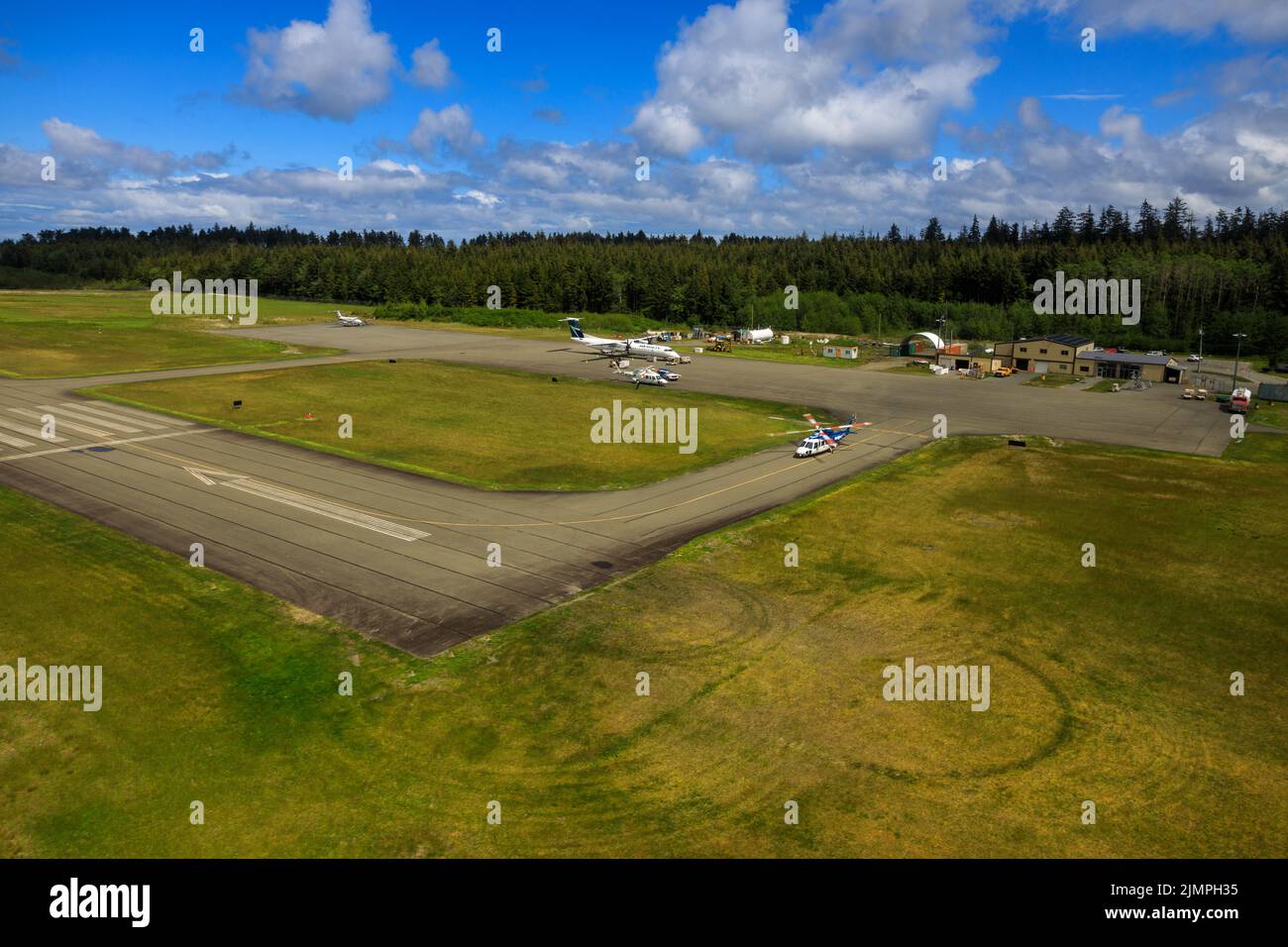 Masset, British Columbia, Canada June 3, 2022 An aerial view of the
