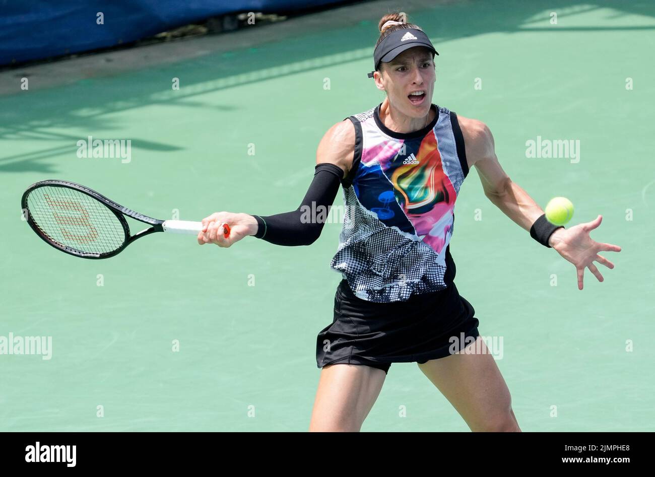 August 2, 2022: Andrea Petkovic (GER) defeated Clara Tauson (DEN) 6-2, 6-2, at CitiOpen being played at Rock Creek Park Tennis Center in Washington, DC, . © Leslie Billman/Tennisclix Stock Photo