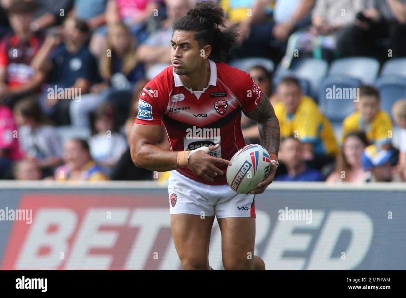 Tim Lafai #4 of Salford Red Devils during the Betfred Super League