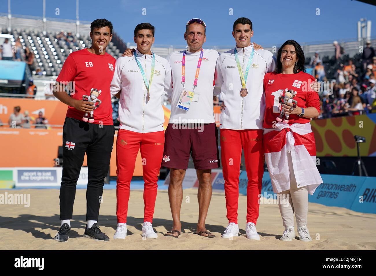 England's Joaquin Bello and Javier Bello (left) pose with their bronze