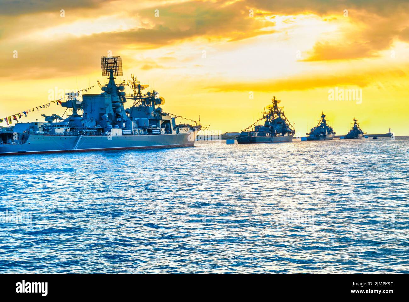 Military navy russian ships Stock Photo