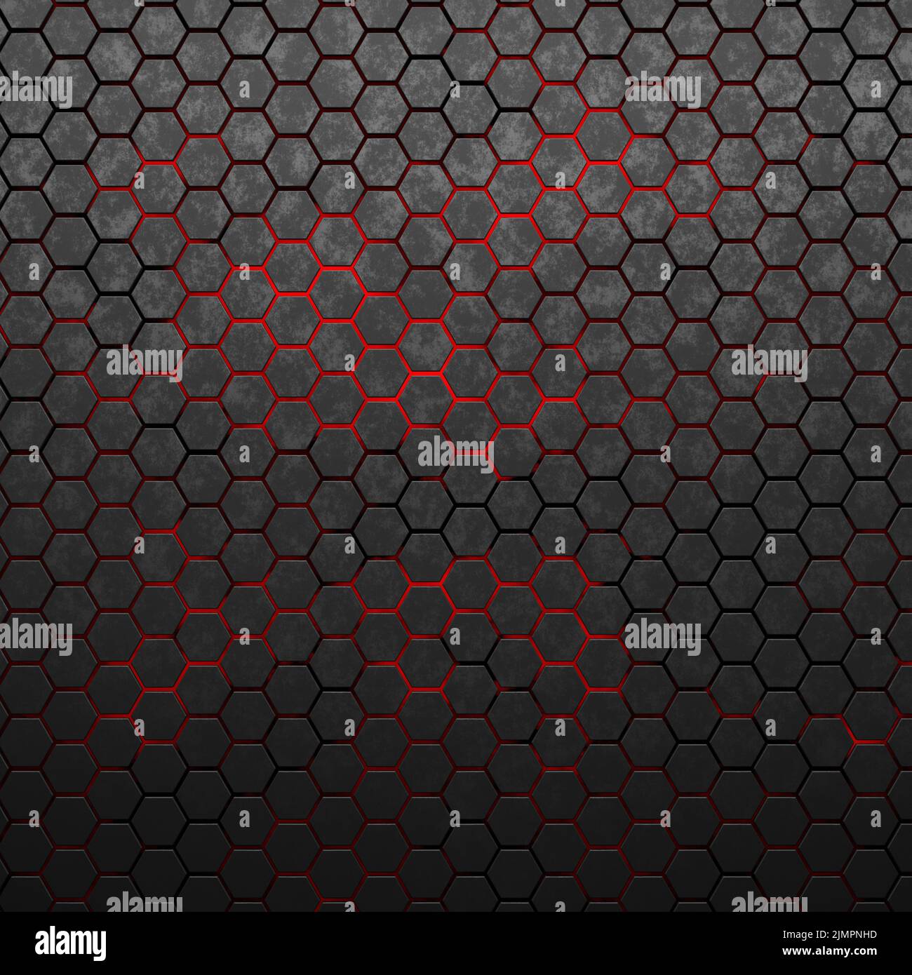 Futuristic and technological hexagonal background. 3d rendering Stock Photo