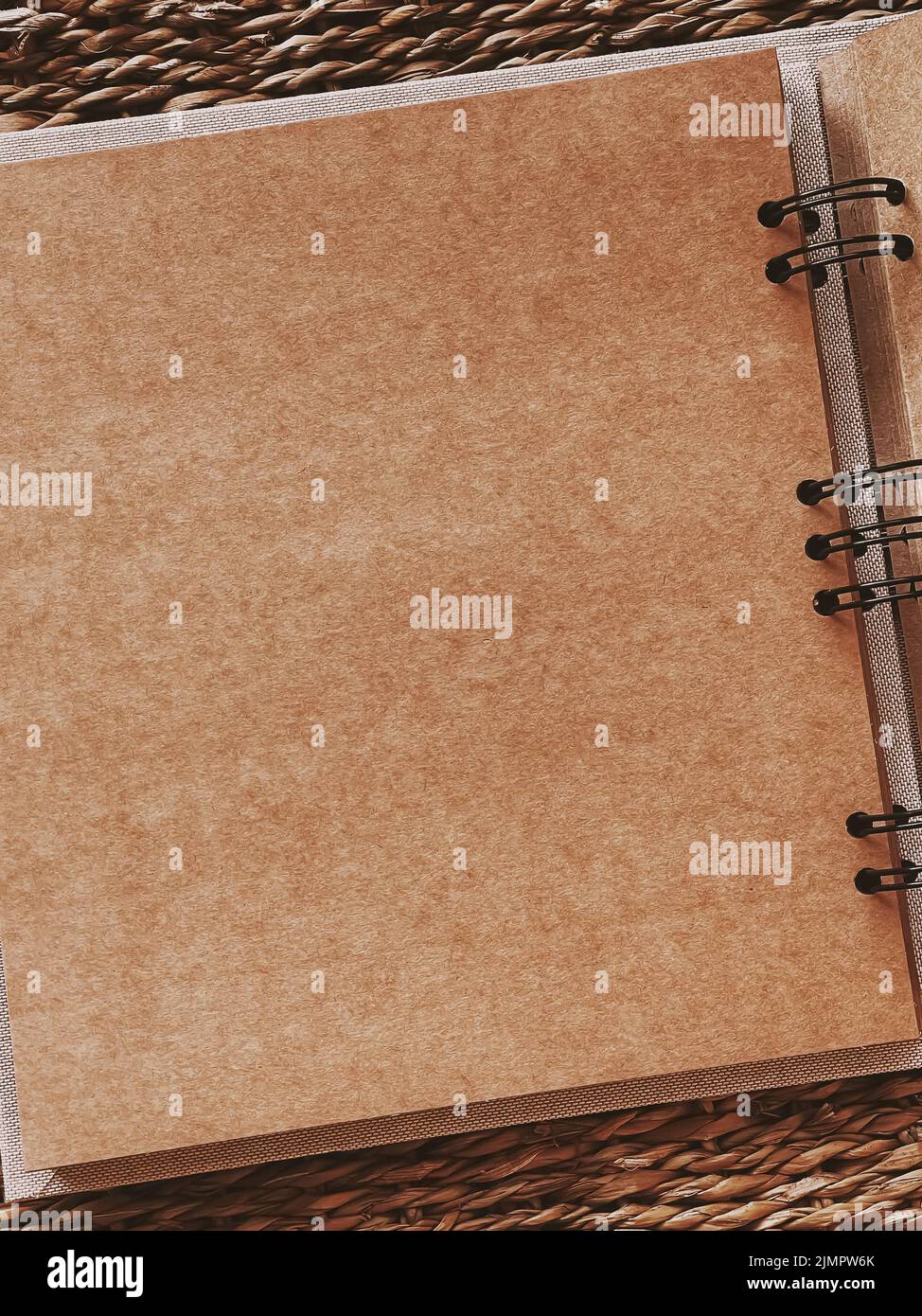 Vintage family album, travel journal book, photo notebook, cookbook or