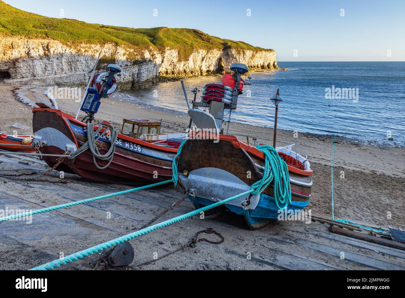 Fishing Boats at North Landing beach at Flamborough Head on the East