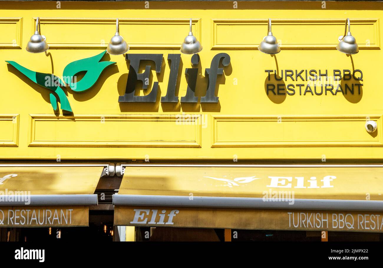Elif Turkish BBQ Restaurant on Bold Street in Liverpool Stock Photo - Alamy