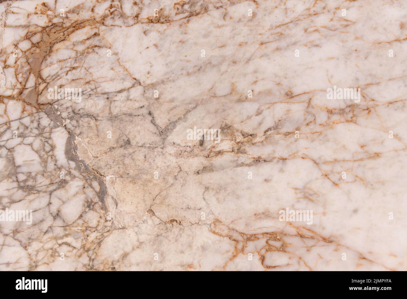 White Marble Texture With Some Orange Enclosure Stock Photo