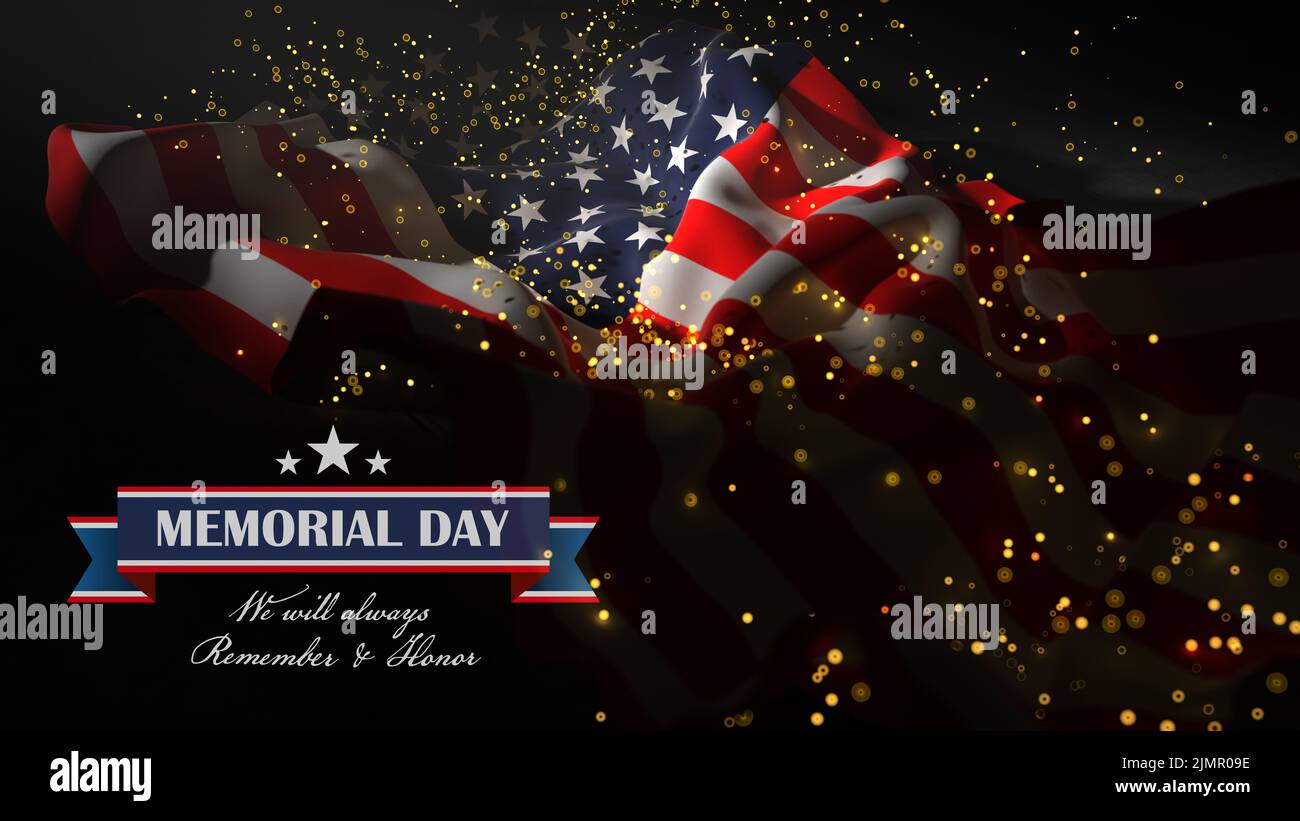 USA Flag Memorial Day Stock Photo - Alamy
