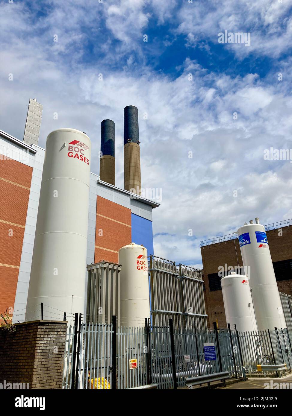 BOC Gases supply medical gases including oxygen to a hospital (Leeds General Infirmary or LGI). Stock Photo