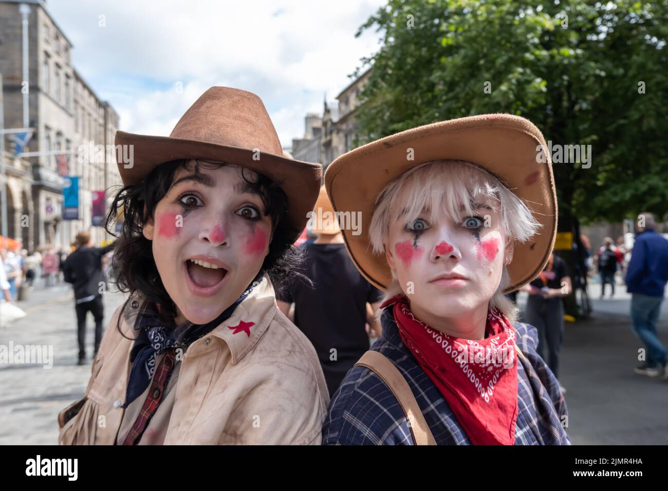 Anchole Rice Edinburgh, Scotland, UK. 7th August, 2022. Performers on The Royal Mile ...