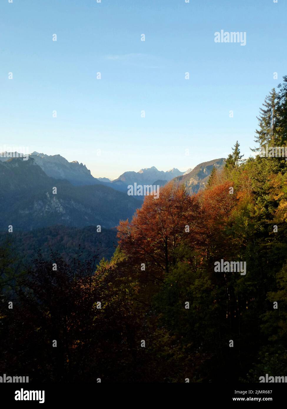 Mountain hiking tour Hochstaufen mountain in Bavaria, Germany Stock ...