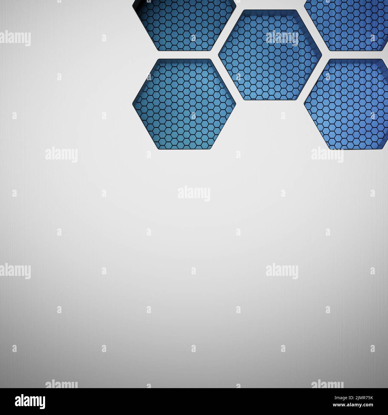 Futuristic and technological hexagonal background. 3d rendering Stock Photo