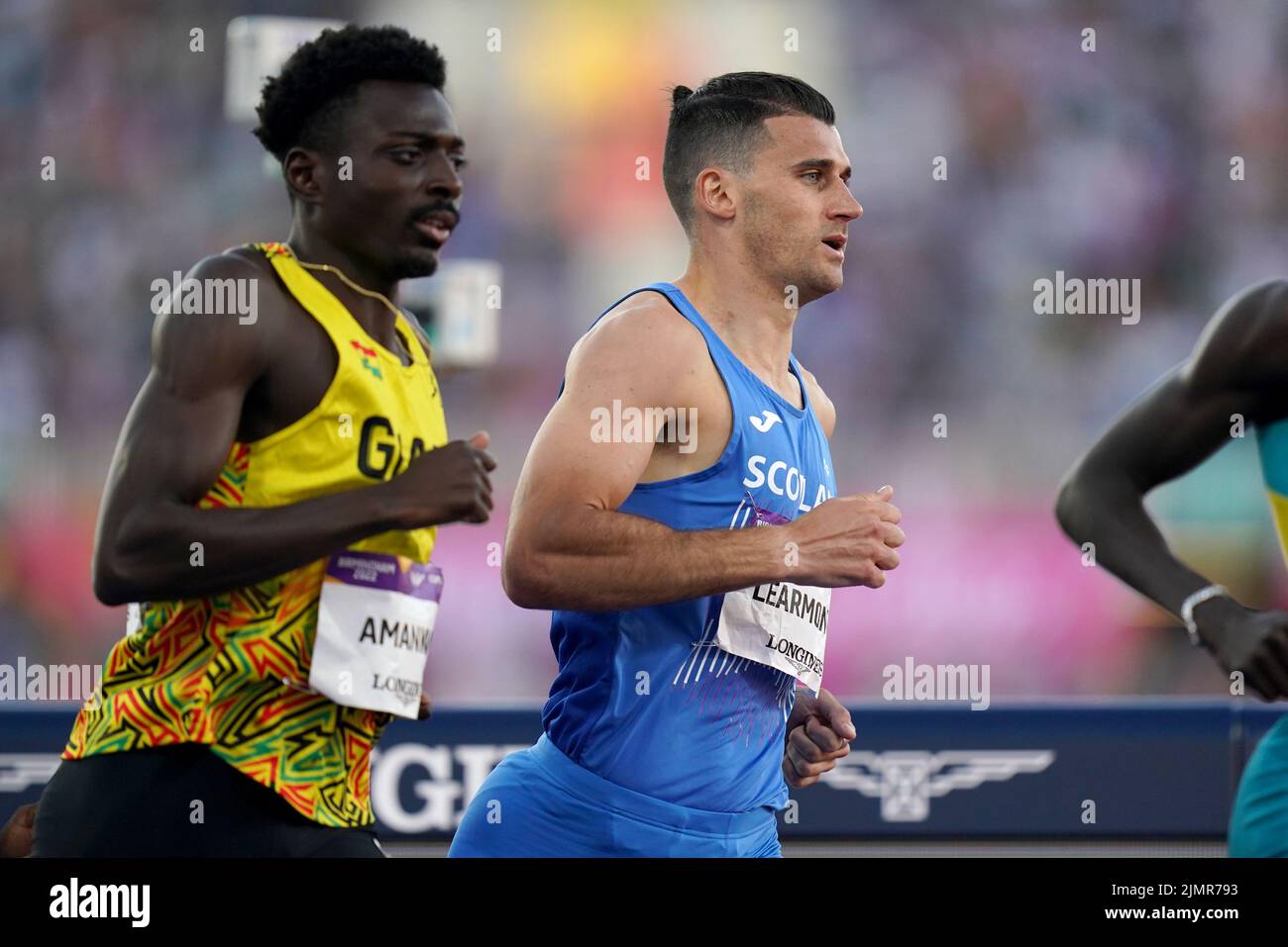 Scotland’s Guy Learmonth in action during the Men’s 800m Final at Alexander Stadium on day ten of the 2022 Commonwealth Games in Birmingham. Picture date: Sunday August 7, 2022. Stock Photo