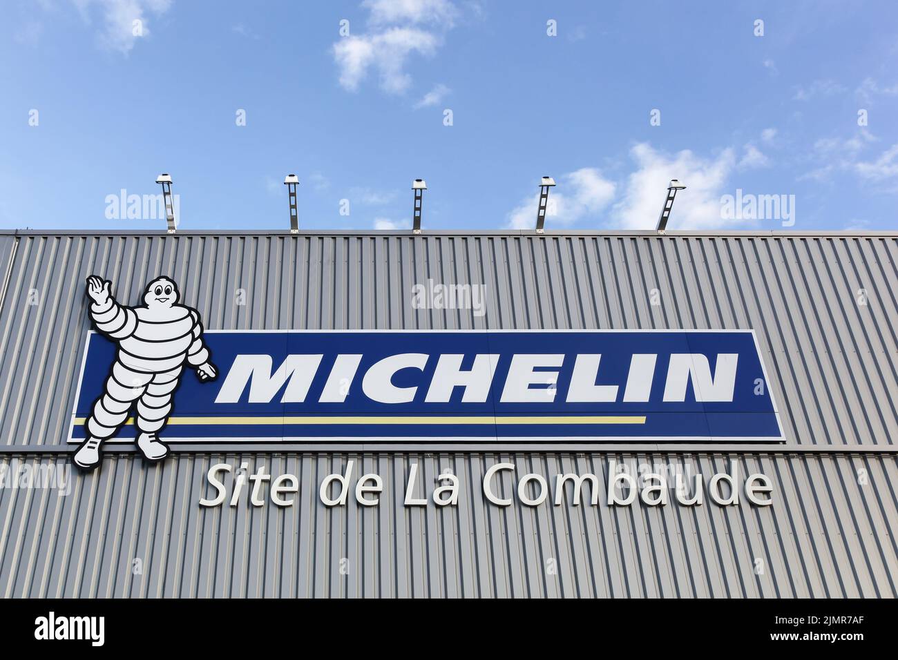 Clermont, France - June 7, 2017: Michelin factory in Clermont-Ferrand. Michelin is a tire manufacturer based in Clermont-Ferrand Stock Photo