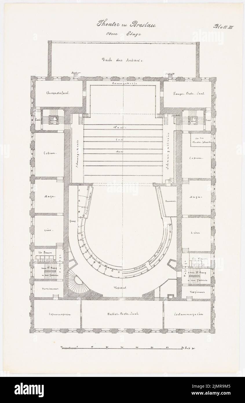 Breslau wiederaufbau grundriss 2 obergeschoss hires stock photography