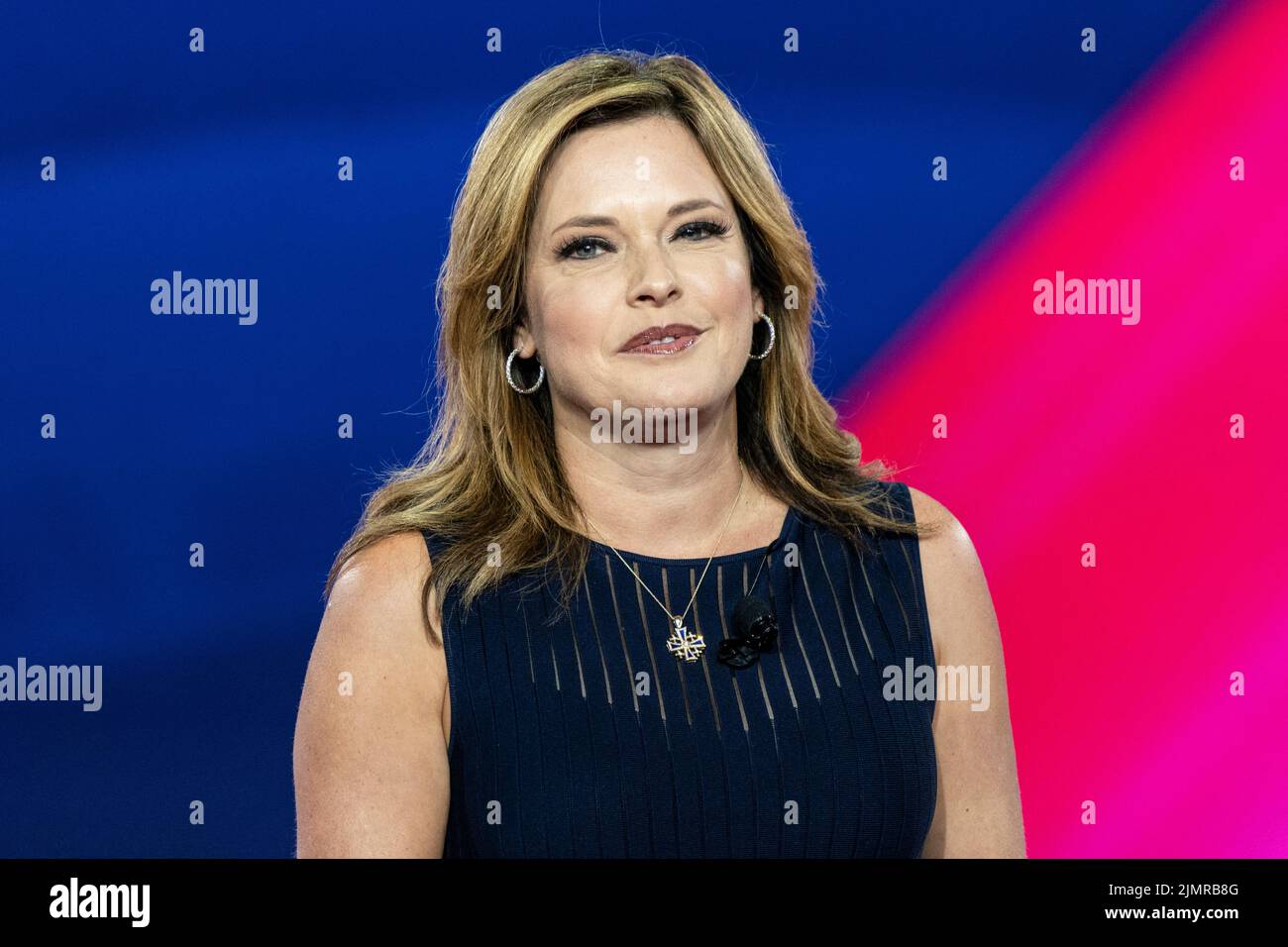 Dallas, TX - August 4, 2022: Mercedes Schlapp speaks during CPAC Texas 2022 conference at Hilton Anatole Stock Photo