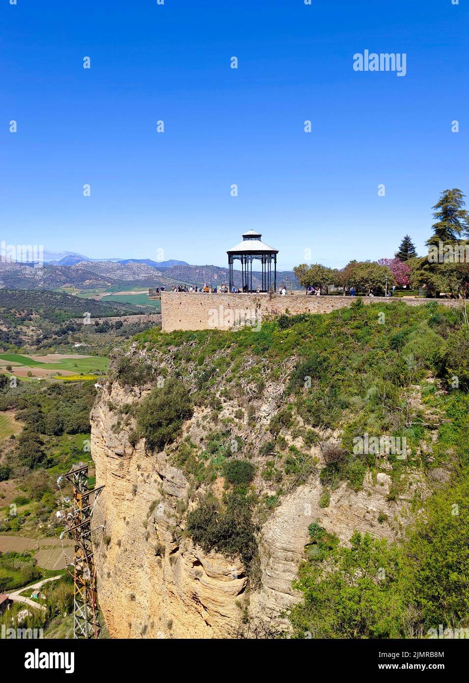 Meadows in Ronda in the south of Spain in the springtime Stock Photo