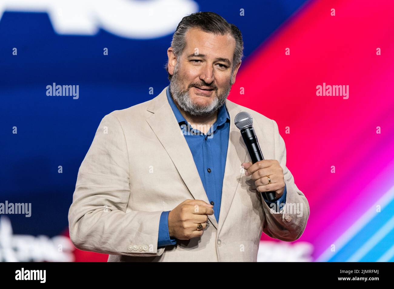 Dallas, TX - August 5, 2022: Senator Ted Cruz speaks during CPAC Texas 2022 conference at Hilton Anatole Stock Photo