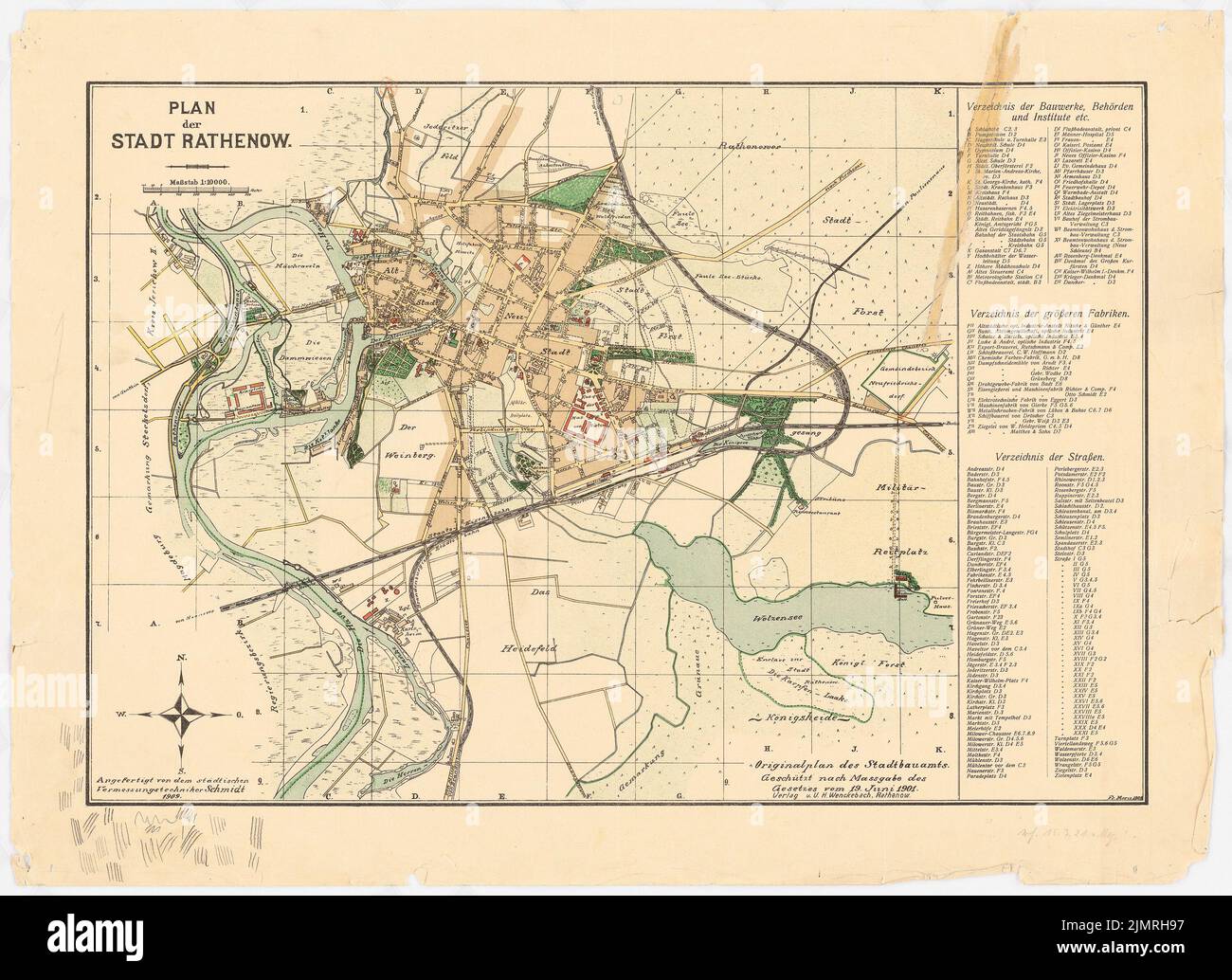 Karte von rathenow zum projekt gehorend hi res stock photography and